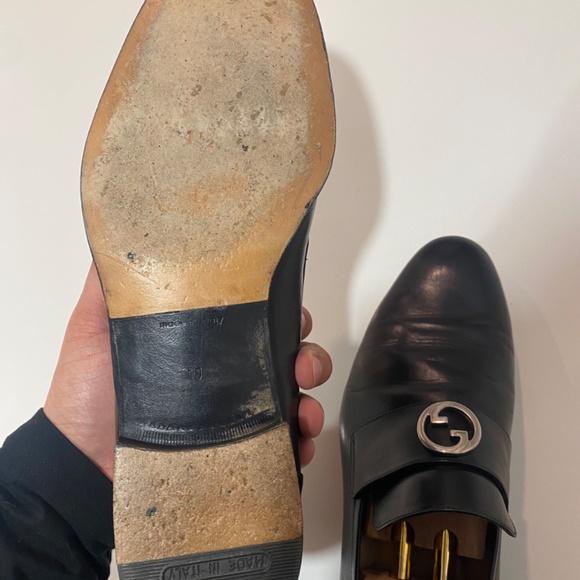 Gucci Men’s Leather Loafers Size US 10 - Picture 3 of 7